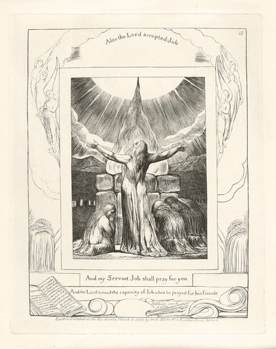 Y mi siervo Job orará por ustedes, 1825 de William Blake
