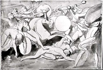 Escena de batalla de William Blake