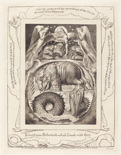 Behemoth y Leviatán de William Blake