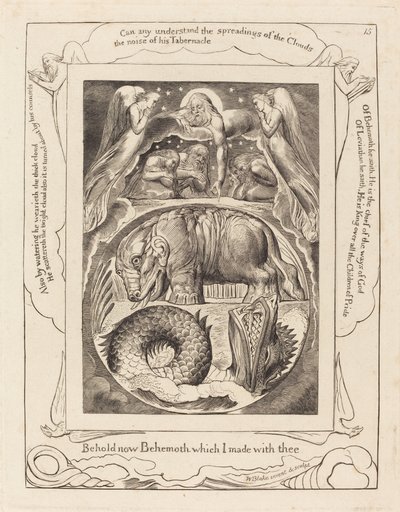 Behemoth y Leviatán de William Blake