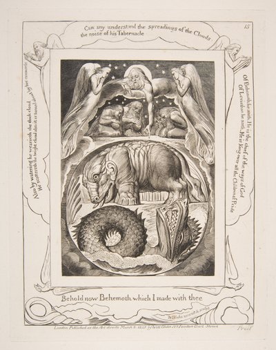 Behemoth y Leviatán, de Ilustraciones del Libro de Job de William Blake