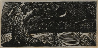 Árbol arrasado y cultivos aplanados, de Las pastorales de Virgilio de William Blake