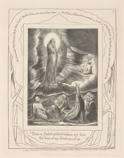 Libro de Job, Lámina 9, La visión de Elifaz de William Blake