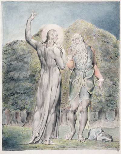 Cristo tentado por Satanás para convertir las piedras en pan, ilustración de 