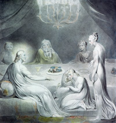 Cristo en la casa de Marta y María o La Magdalena Penitente de William Blake