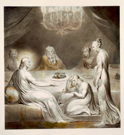Cristo en la Casa de María y Marta de William Blake
