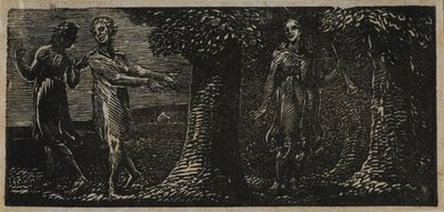 Colinet burlado por dos muchachos, de Las Pastorales de Virgilio de William Blake