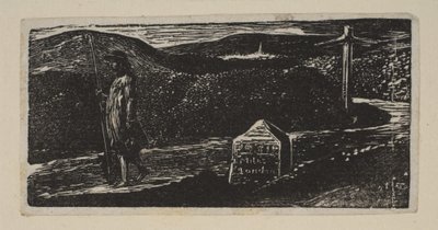 Viaje de Colinet, hito marcado LXII millas a Londres, de Pastorales de Thornton de William Blake