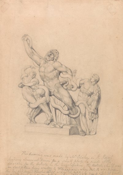 Copia del Laocoön, para la Cyclopædia de Rees de William Blake