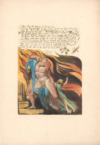 Europa. Una Profecía, Lámina 17, Disparado desde las alturas . . . .  (Bentley 18) de William Blake