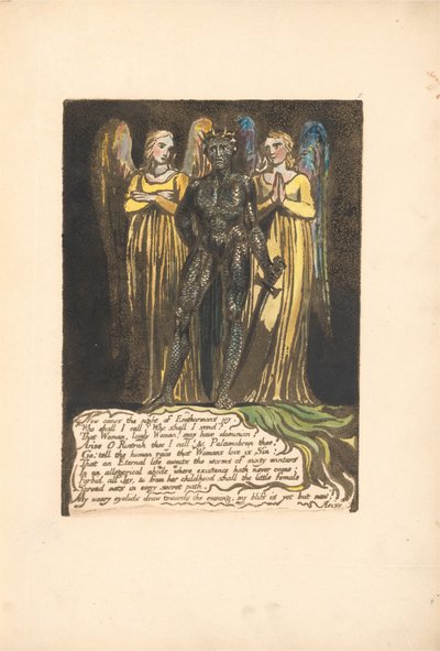 Europa. Una Profecía, Placa 7, Ahora Viene la Noche... (Bentley 8) de William Blake