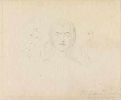 Cinco cabezas visionarias de mujeres de William Blake