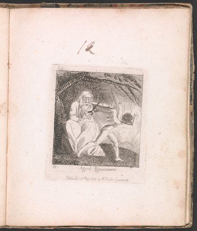 Para Niños. Las Puertas del Paraíso, Placa 13, Ignorancia Envejecida de William Blake
