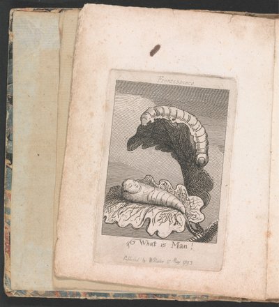 Para Niños. Las Puertas del Paraíso, Placa 1, Frontispicio, ¿Qué es el Hombre? de William Blake