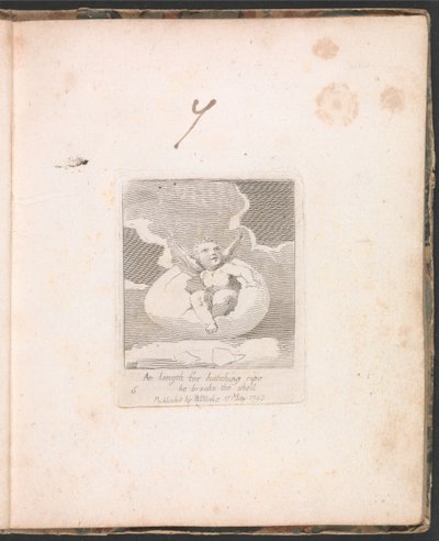 Para Niños. Las Puertas del Paraíso, Placa 8, Al fin para incubar maduro rompe el cascarón de William Blake