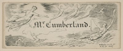 Tarjeta de Mensaje de George Cumberland, 1827 de William Blake