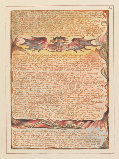 "In Schönheit teilen sich die Töchter von Albion..." (Platte 58) de William Blake