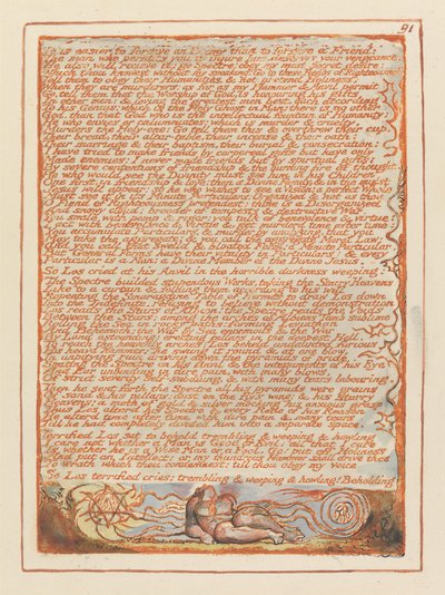"Es ist leichter, einem Feind zu vergeben..." (Tafel 91) de William Blake