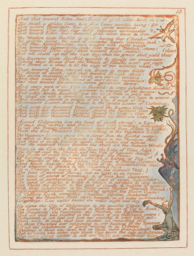 Jerusalén, Placa 13, Y hacia el Edén de William Blake