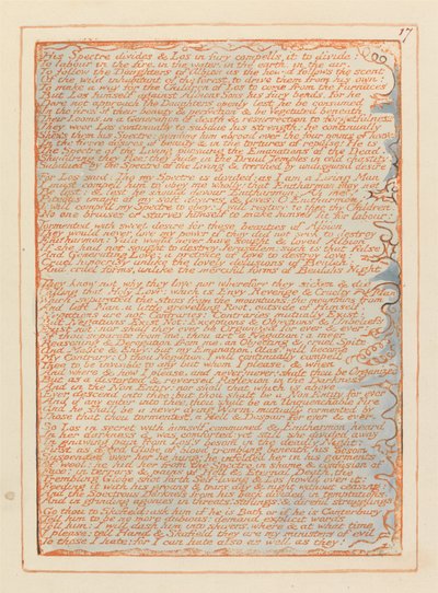 Jerusalén, Placa 17, Su espectro se divide... de William Blake
