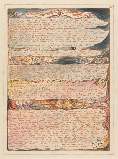 Jerusalén, lámina 20, Pero cuando vieron a Albion... de William Blake