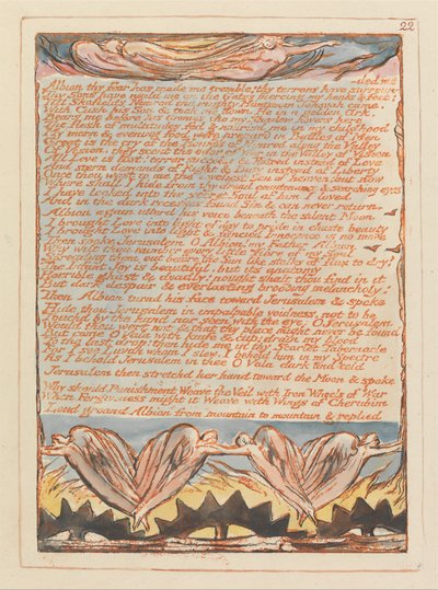 Jerusalén, lámina 22, Albion tu miedo me ha hecho temblar... de William Blake
