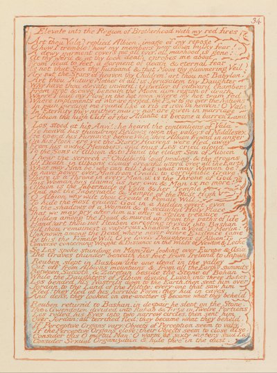 Jerusalén, Placa 34, Elevarse a la Región de la Hermandad de William Blake