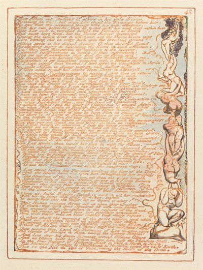 Jerusalén, lámina 42, Así se sentó Albion... de William Blake