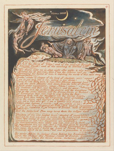 Jerusalén, Placa 4, Jerusalén, Capítulo 1... de William Blake