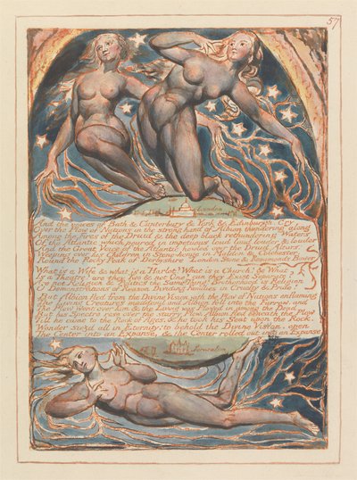 Jerusalén, lámina 57, Y las voces de Bath... de William Blake