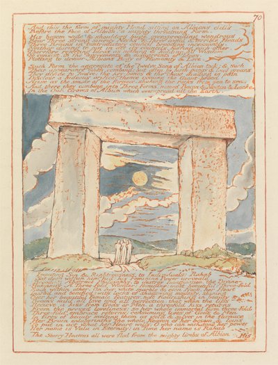 Jerusalén, Lámina 70, Y esta es la forma de la Mano poderosa.... de William Blake