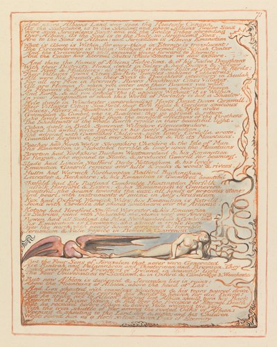 Jerusalén, Placa 71, Y sobre la Tierra de Albión... de William Blake