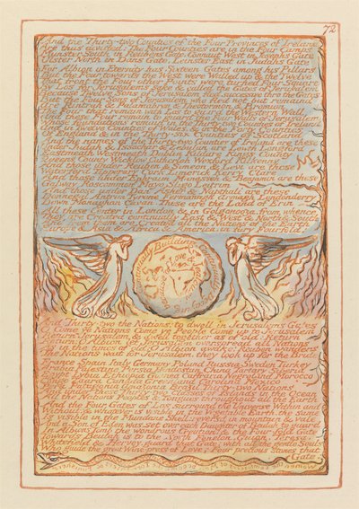 Jerusalén, Lámina 72, Y los Treinta y dos Condados.... de William Blake