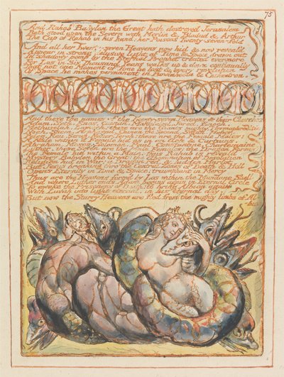 Jerusalén, Placa 75, Y Rahab Babilonia la Grande... de William Blake