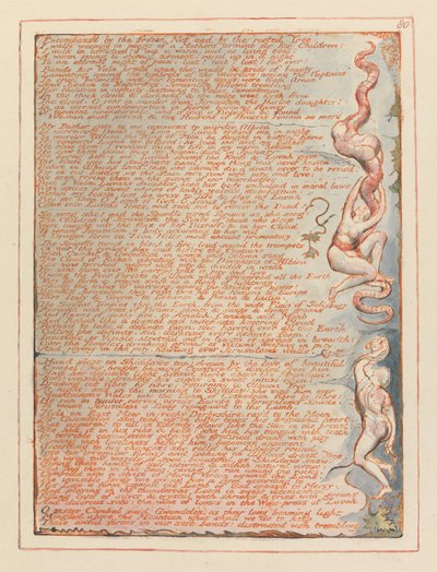 Jerusalén, Lámina 80, Rodeado por la red congelada.... de William Blake