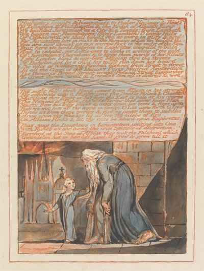 Jerusalén, Placa 84, Las alturas de Highgate y Hampstead... de William Blake