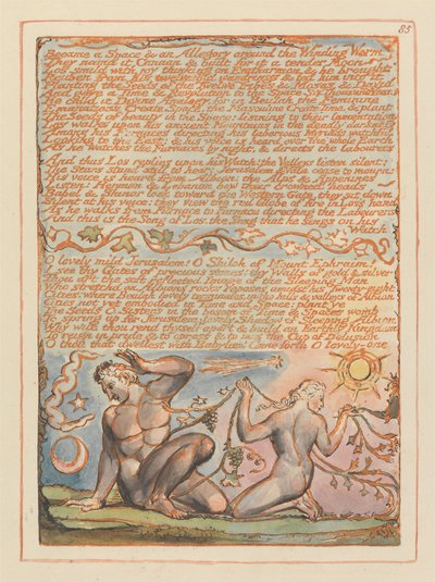 Jerusalén, Placa 85, Se convirtió en un Espacio y una Alegoría de William Blake