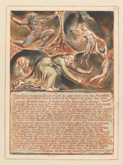 Jerusalén, Placa 87, Rechazando a la llorosa Enion de William Blake