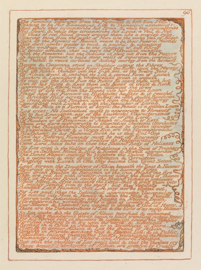 Jerusalén, lámina 90, La femenina se separa... de William Blake