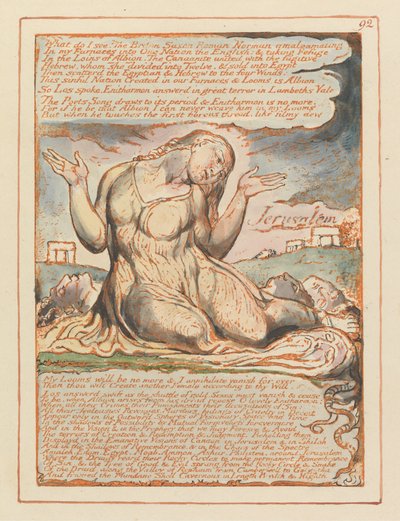 Jerusalén, lámina 92, ¡Qué veo!... de William Blake