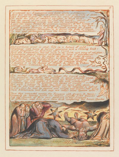 Jerusalén, Lámina 9, Condensó sus Emanaciones.... de William Blake