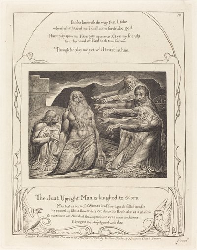 Job reprendido por sus amigos de William Blake