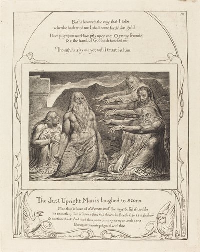 Job reprendido por sus amigos de William Blake
