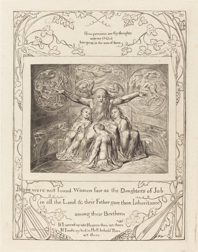 Job y sus hijas de William Blake