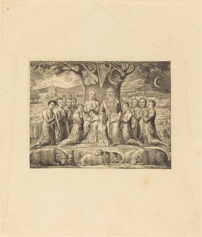 Job y su familia de William Blake