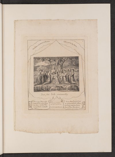 Job y su familia de William Blake