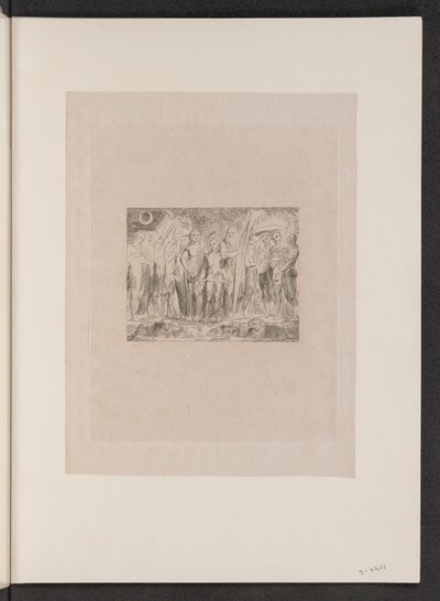 Job y su familia restaurados a la prosperidad de William Blake