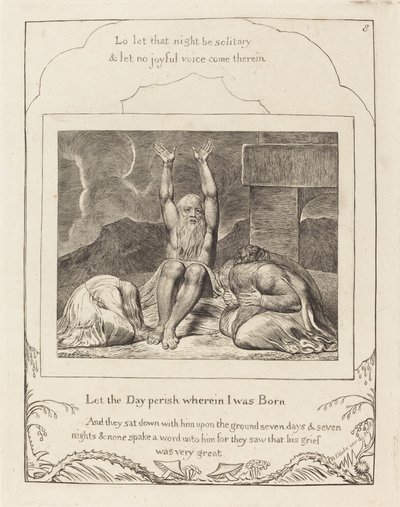 La Desesperación de Job, 1825 de William Blake