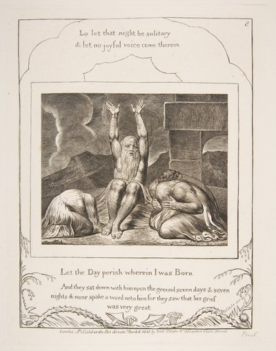 La desesperación de Job, de Ilustraciones del Libro de Job, 1825-26 de William Blake