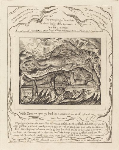 Los sueños malignos de Job de William Blake